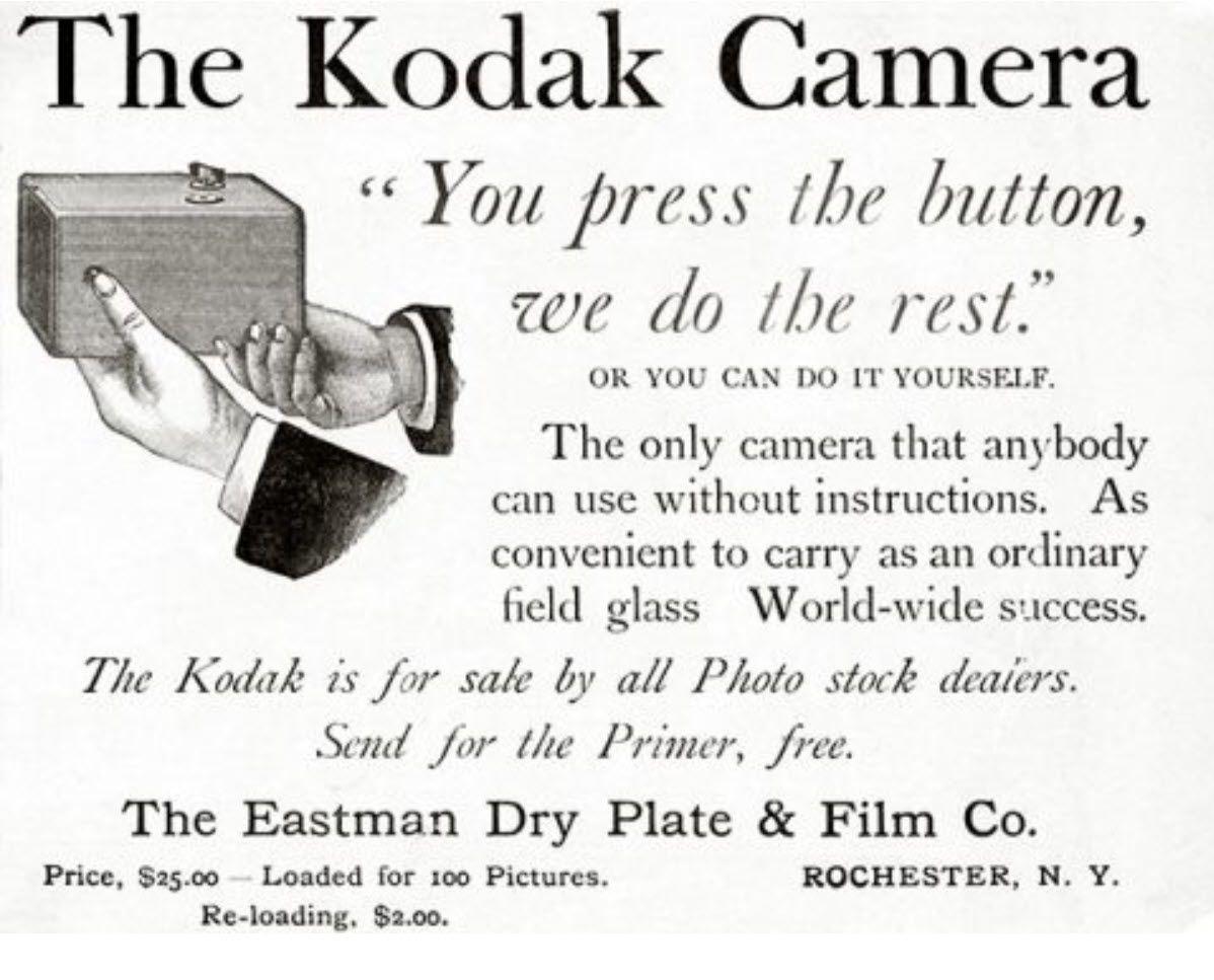 Pubblicità della Kodak camera 550